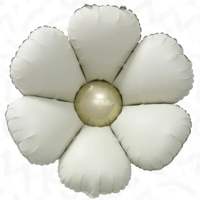 Daisy Flower Shape Non-Foil Balloon - Latte