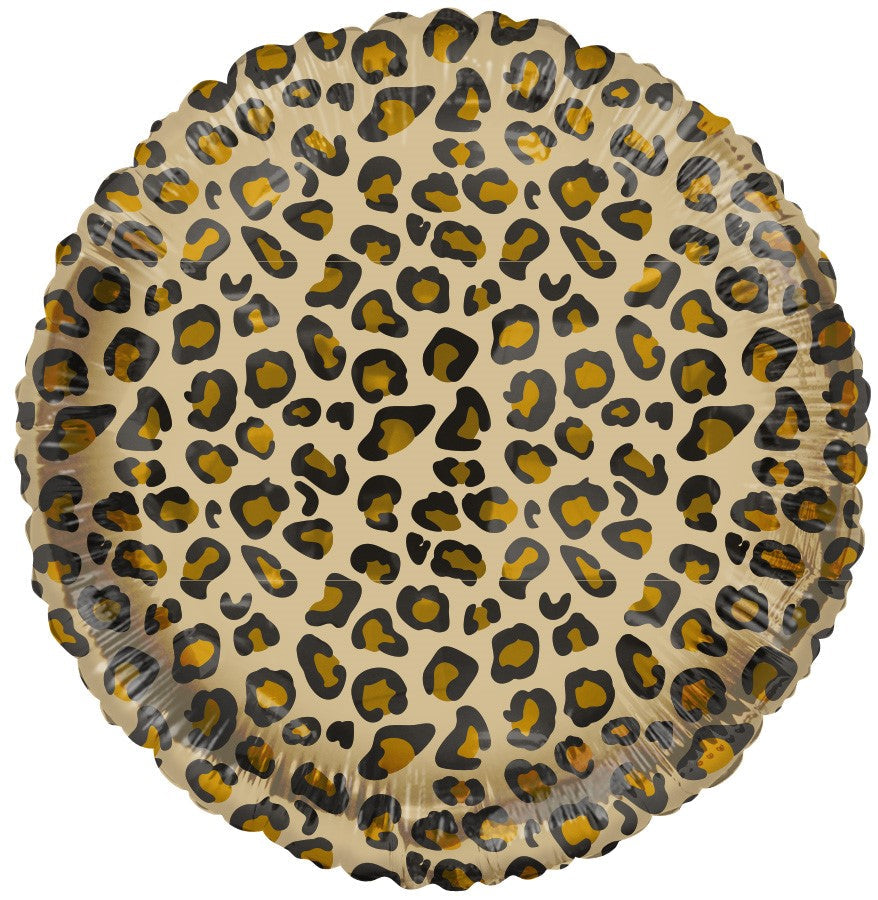 Catty Simba Leopard Round Foil Balloon 18