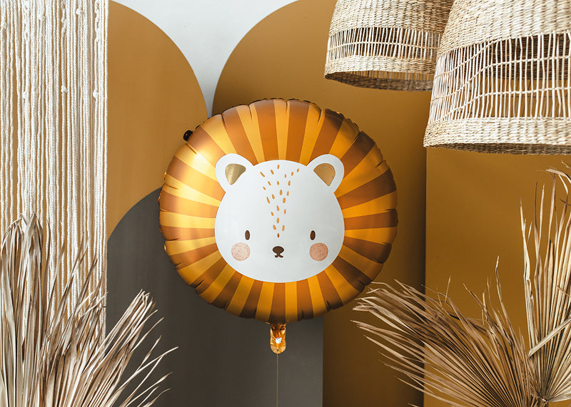 Lion Round Foil Balloon 23 in.