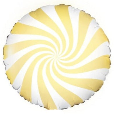 Light Yellow Candy Round Foil Balloon 18 in.