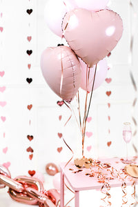 PartyDeco Light Pink Heart Shaped Foil Balloon - 18 in.