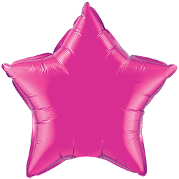 Star Shaped Foil Balloons - 18 in. Magenta