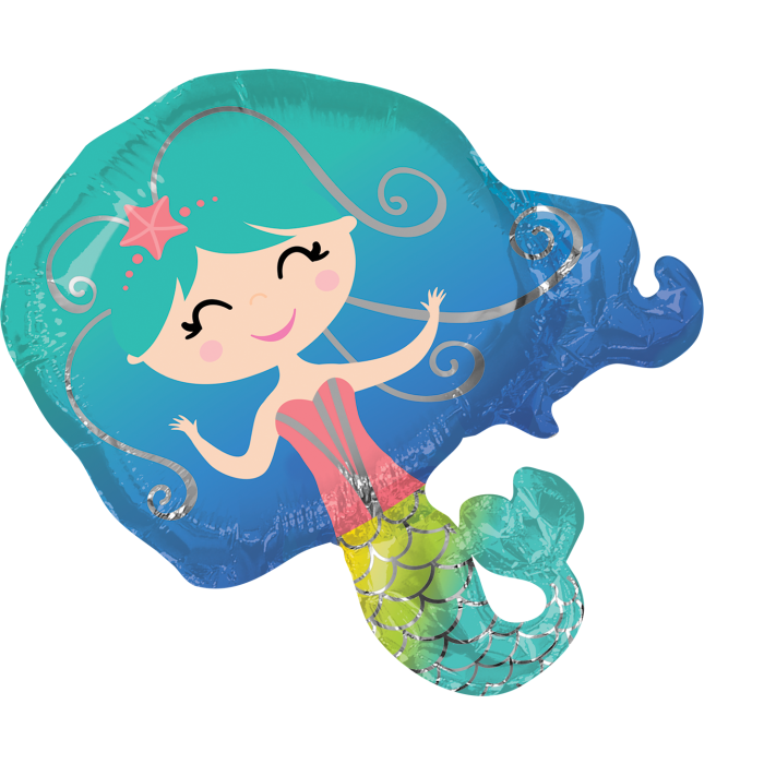 Mermaid Shape 14 in. (Air Filled Only) | 2 pack