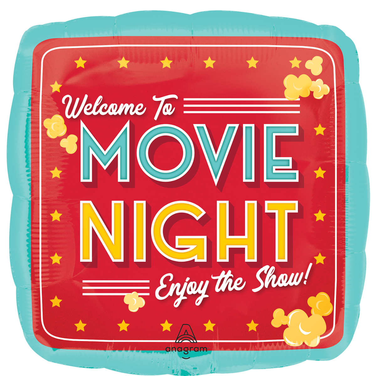 Movie Night Square Foil Shape Balloon 18 in.