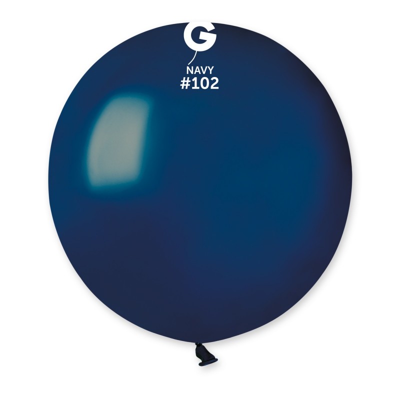 Globo sólido azul marino n.º 102 de 19 pulgadas