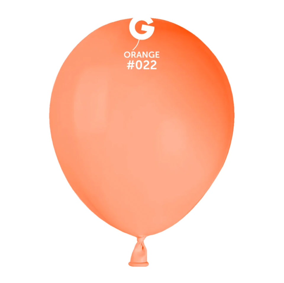 Globo de neón naranja 5 pulgadas.