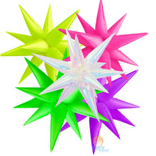 Cargar imagen en el visor de la galería, Globo 3D Starburst sin aluminio: 40 pulgadas (elija el color)