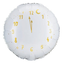 Load image into Gallery viewer, White Clock Foil Balloon 18 in.