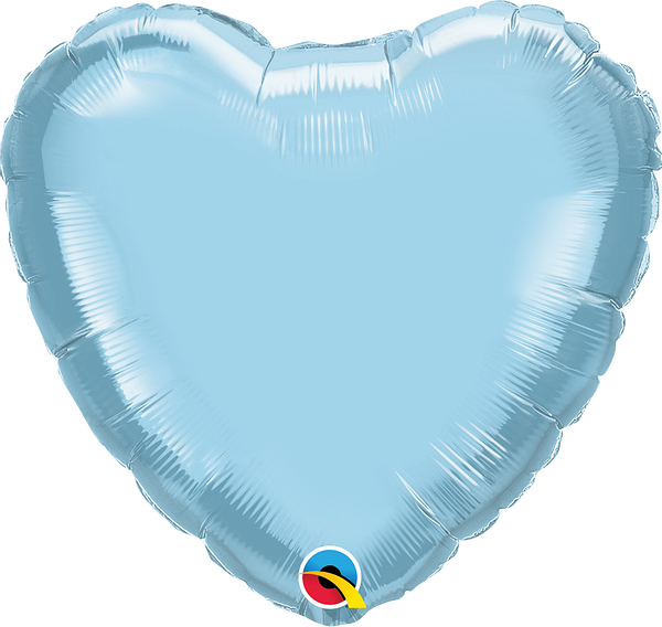 Solid Heart Shape Foil Pearl light Blue - 18 in.