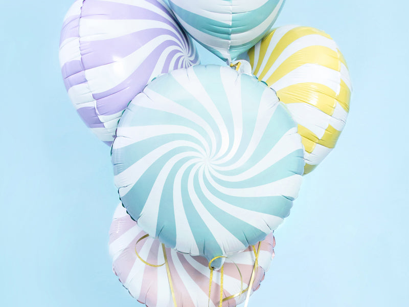 Light Blue Candy Round Foil Balloon 18 in.