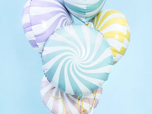 Light Blue Candy Round Foil Balloon 18 in.