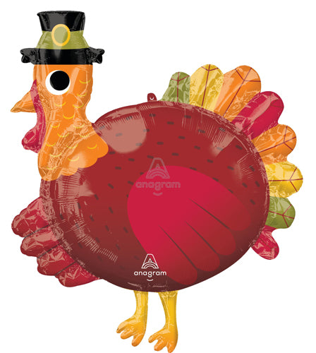 Pilgrim Turkey Shape Foil Balloon 31 in.