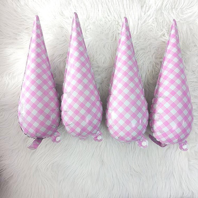 Pink Gingham Starburst  - 40 in.