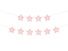Load image into Gallery viewer, Light Pink Star Baby Shower Banner Foil Balloon 10 ft.