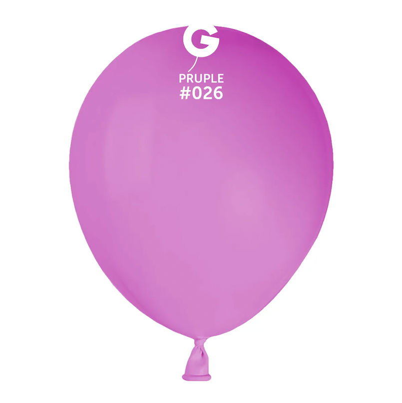 Globo de neón morado de 5 pulgadas.