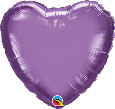 Solid Heart Shape Foil Chrome Purple - 18 in.