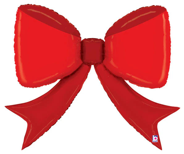 Red Bow Foil Shape Balloon 41 in.