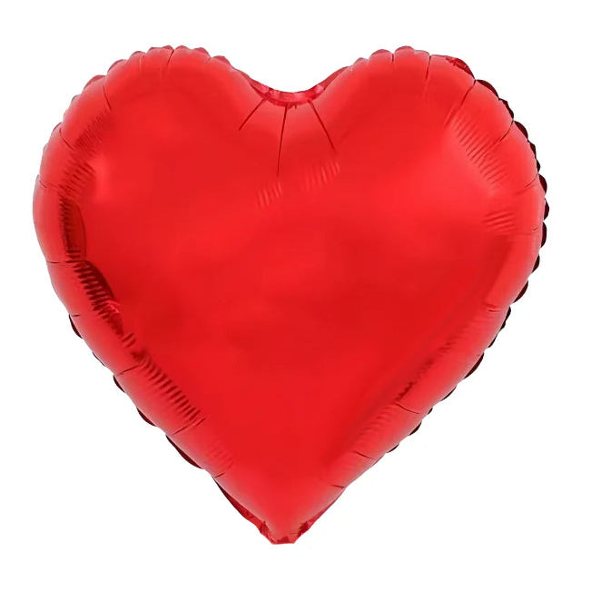 Solid Heart Shape Foil Red - 24 in.