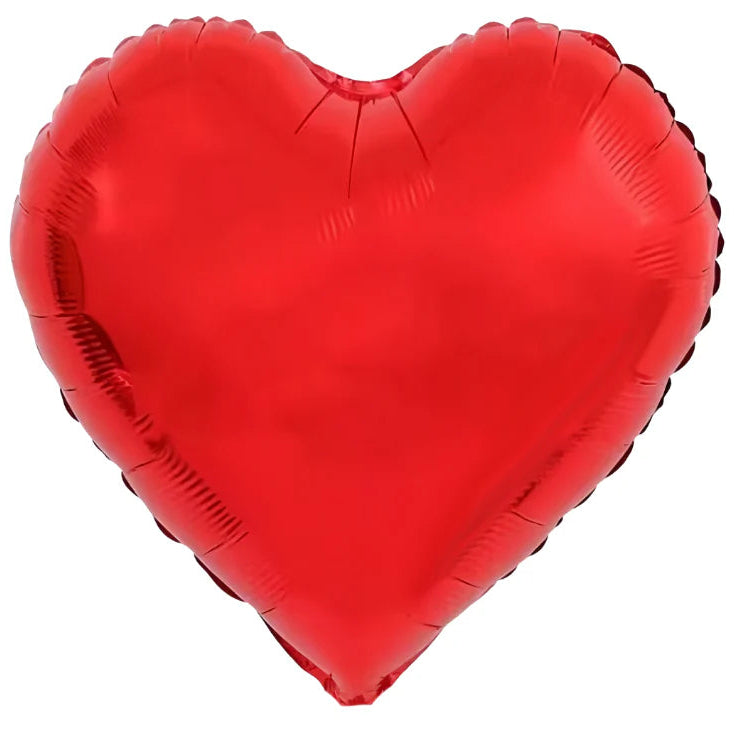 Solid Heart Shape Foil Red - 36 in.