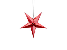 Load image into Gallery viewer, Red Paper Star Decoration 12 in. PartyDeco USA