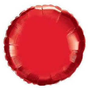 Round Solid Foil Balloon 18 in. - Red