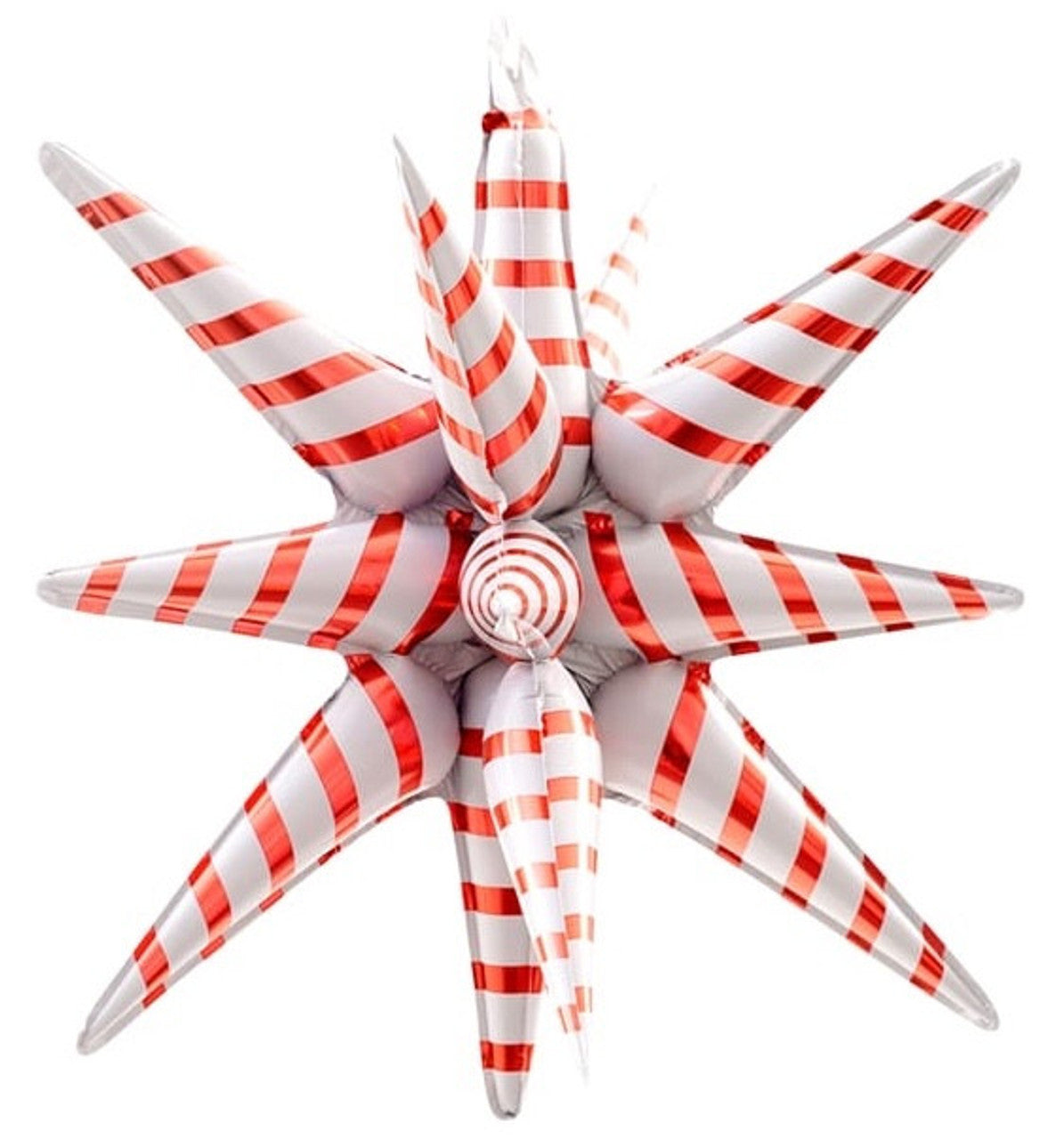 Red & White Candy Cane Starburst  - 36 in.