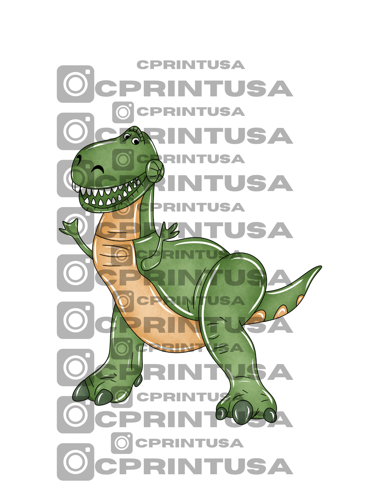 REX TOY STORY WATERCOLOR  CUT OUT