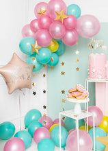 Load image into Gallery viewer, Happy Birthday Light Powder Pink Star Foil Balloon 18 in. - PartyDeco USA
