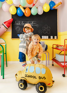 Autobús de globos de aluminio de pie de 30 pulgadas PartyDeco USA