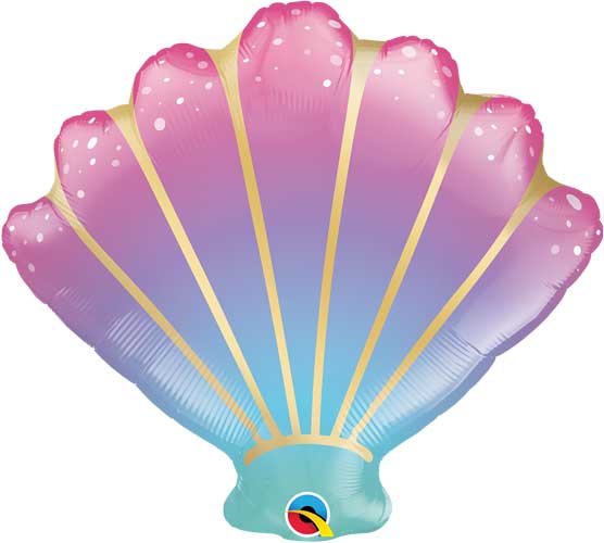 Sea Shell Ombre Shape Foil Balloon 21 in.