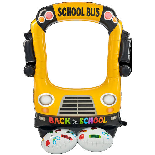 Airloonz Selfie School Bus Shape Foil Balloon 56 in.