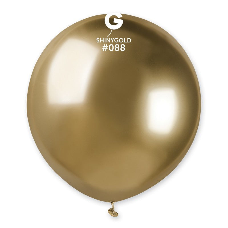 Globo dorado brillante de 19 pulgadas (bolsa de 5 unidades)