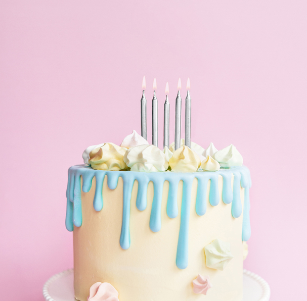 Birthday Candles - Silver | PartyDeco USA