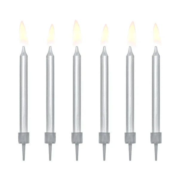 Birthday Candles - Silver | PartyDeco USA
