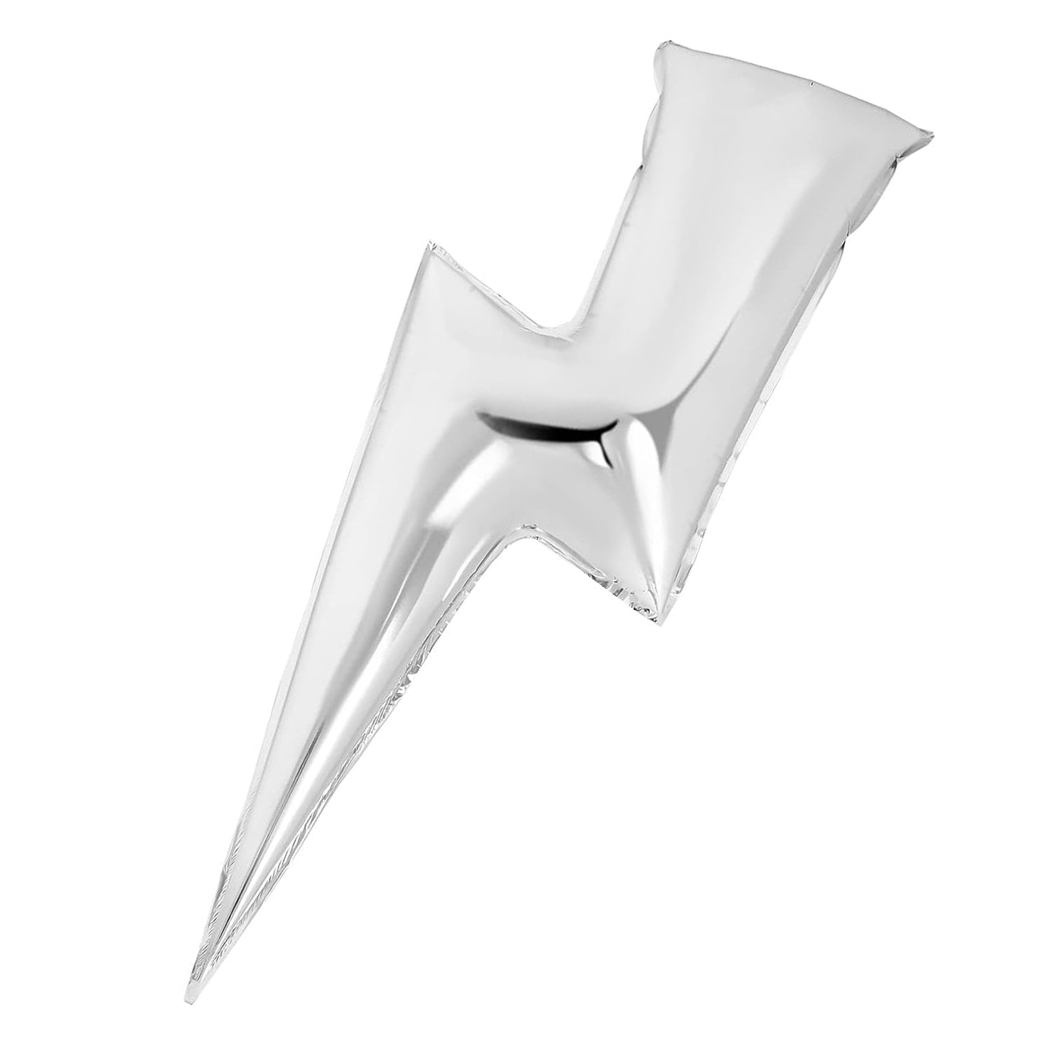 Lightning Bolt Shape Foil Balloon 42 in. (Silver)