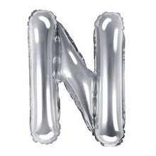 Load image into Gallery viewer, Silver Foil Letters (A to Z) - 14 in. PartyDeco USA