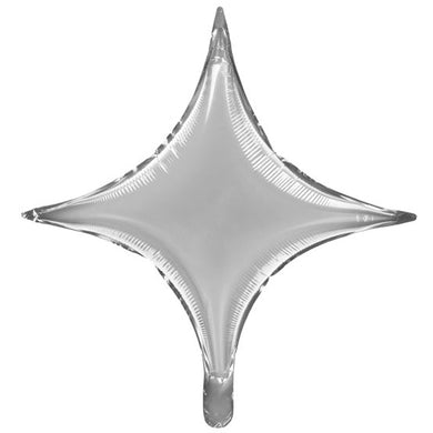 Silver Star Point Foil Balloon 18 in. PartyDeco USA