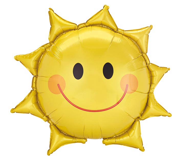 Smiling Sun Foil Shape Balloon 27 in.