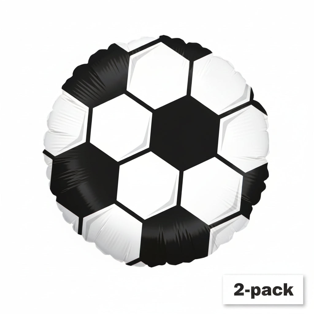 Soccer Ball Foil Balloon 9 in. (Air Filled Only) | 2 pack