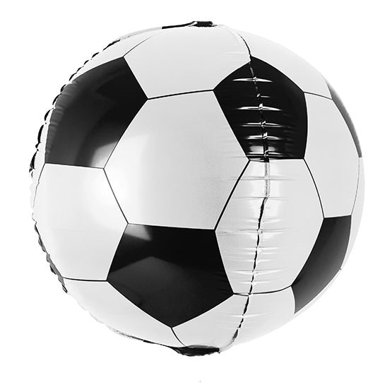 Globo esférico de aluminio con forma de balón de fútbol de 16 pulgadas - PartyDeco USA