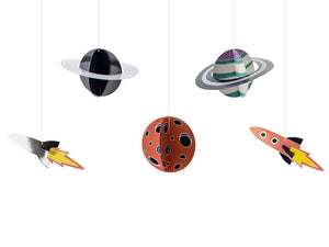 Space Hanging Decoration 5pc. PartyDeco USA