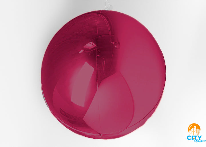 Orb Foil Balloon Sphere 21 in. - Burgundy