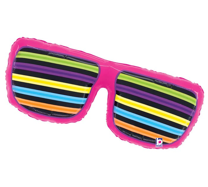 Sunglasses Neon Shades Foil Shape Balloon 31 in.