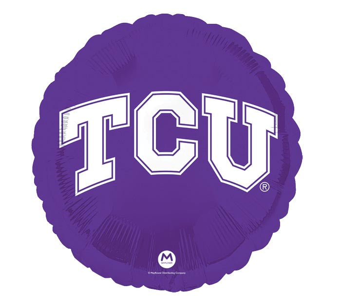 TCU Round Foil Balloon 18 in.