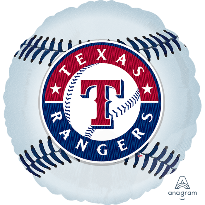 Globo de aluminio de béisbol de los Texas Rangers de 18 pulgadas.