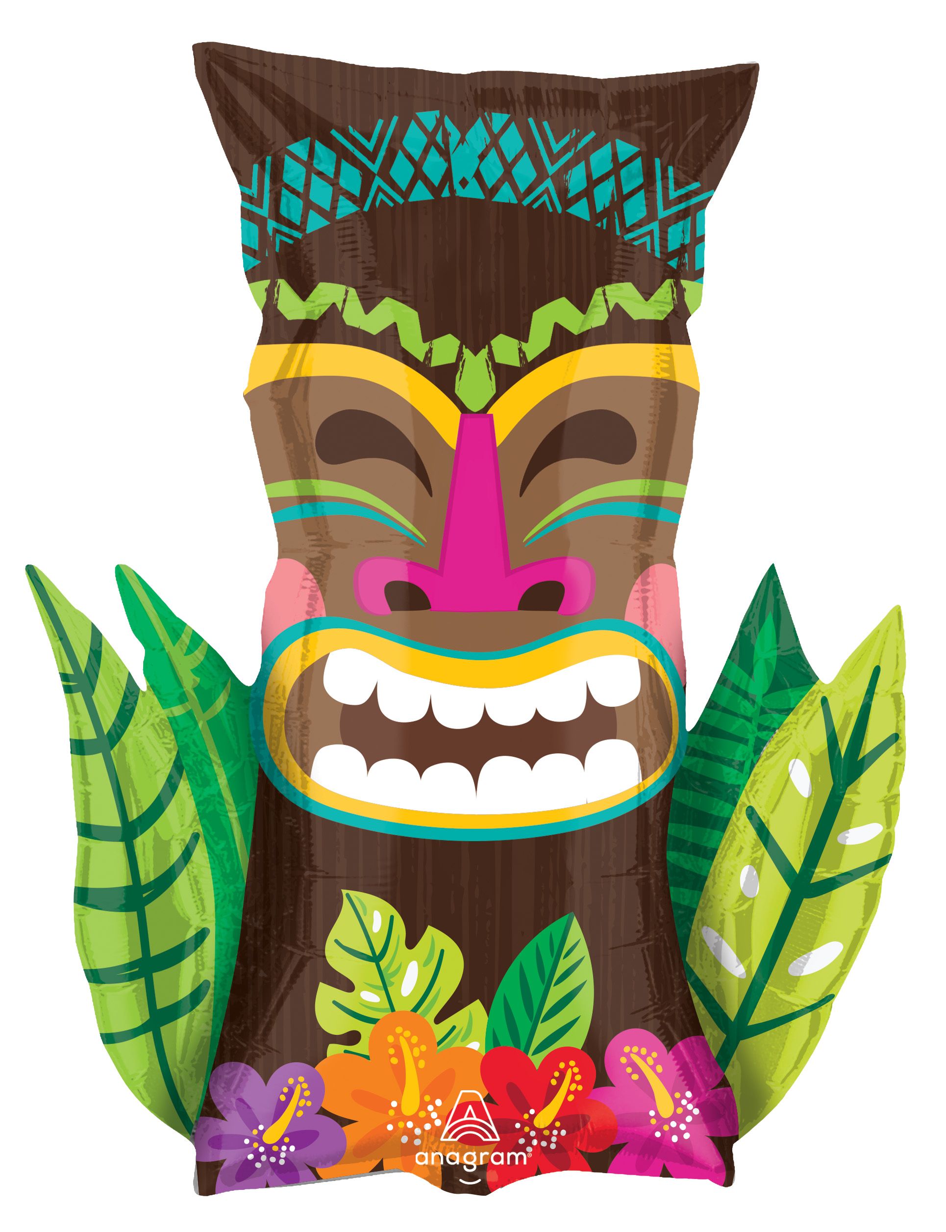 Vintage Tiki Foil Balloon 30 in.