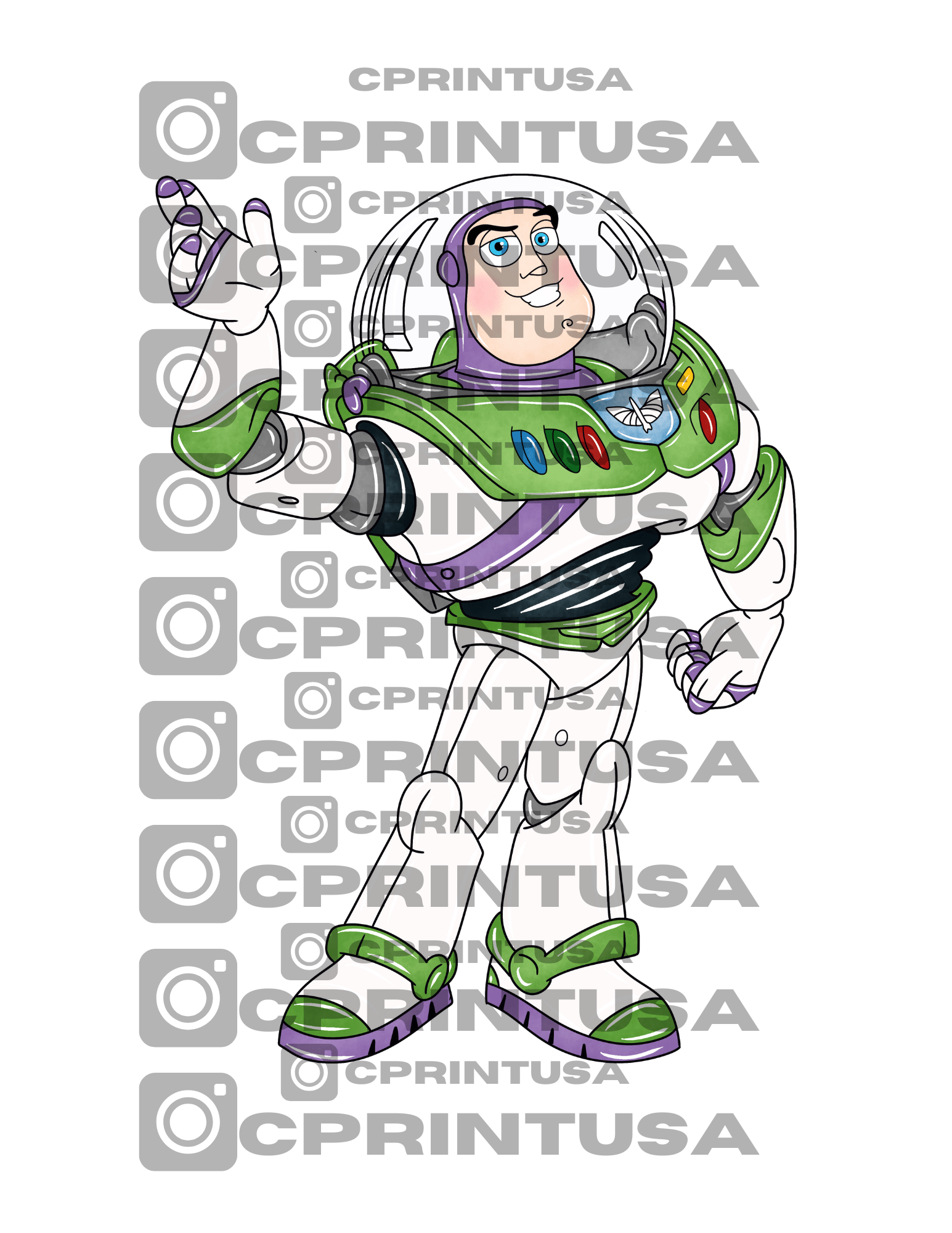 TOY STORY BUZZ WATERCOLOR  CUT OUT