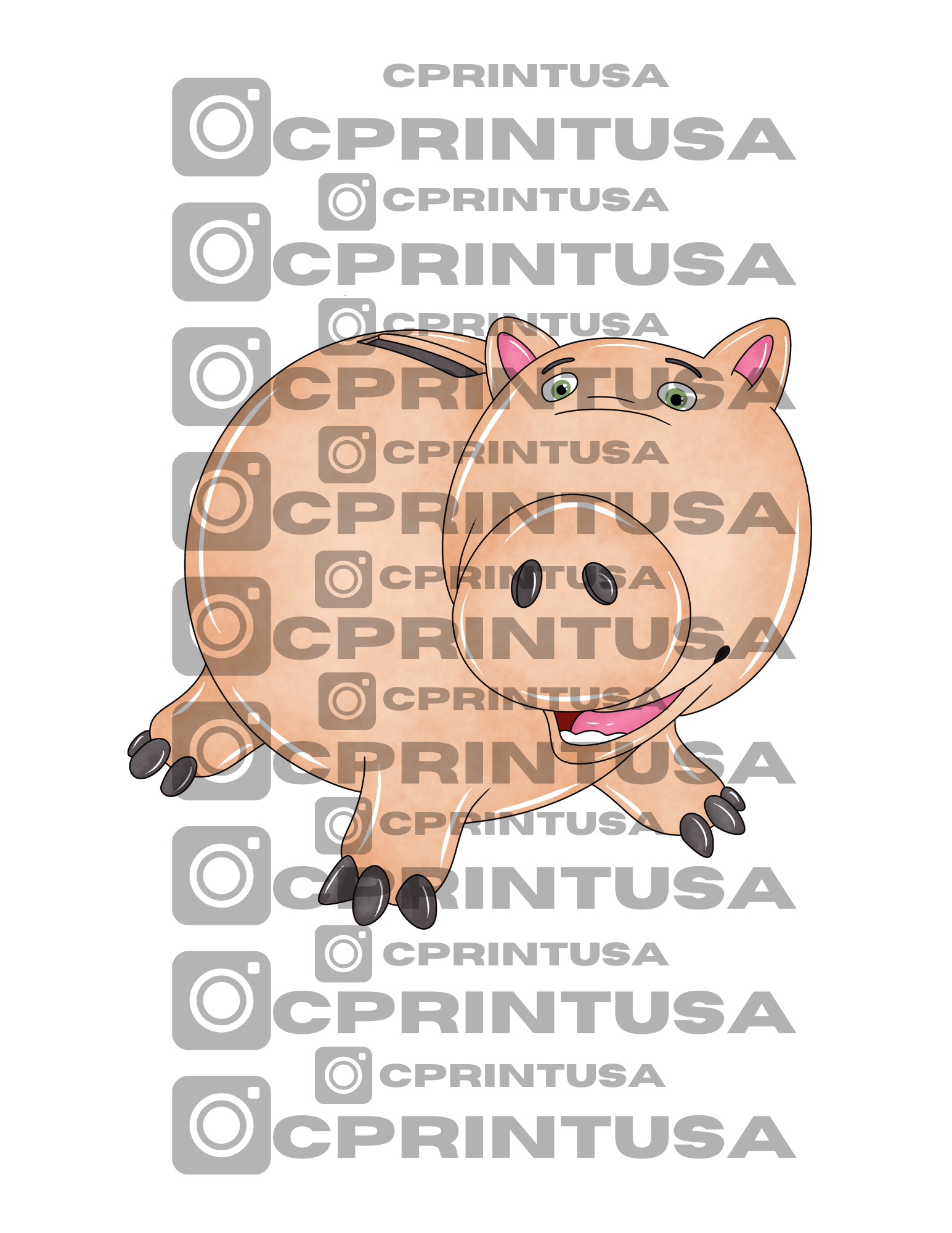 TOY STORY HAM WATERCOLOR  CUT OUT
