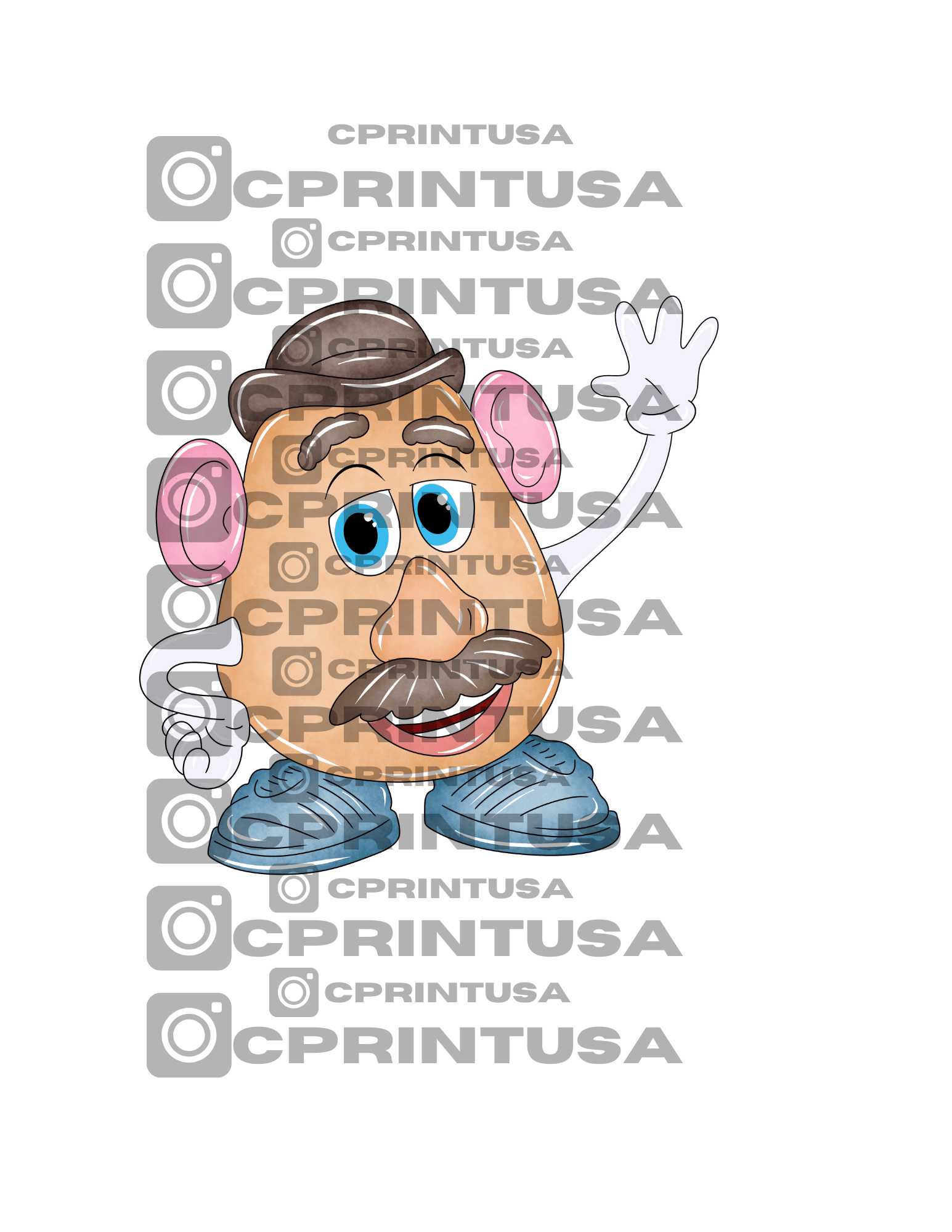 TOY STORY MR. POTATOE WATERCOLOR  CUT OUT