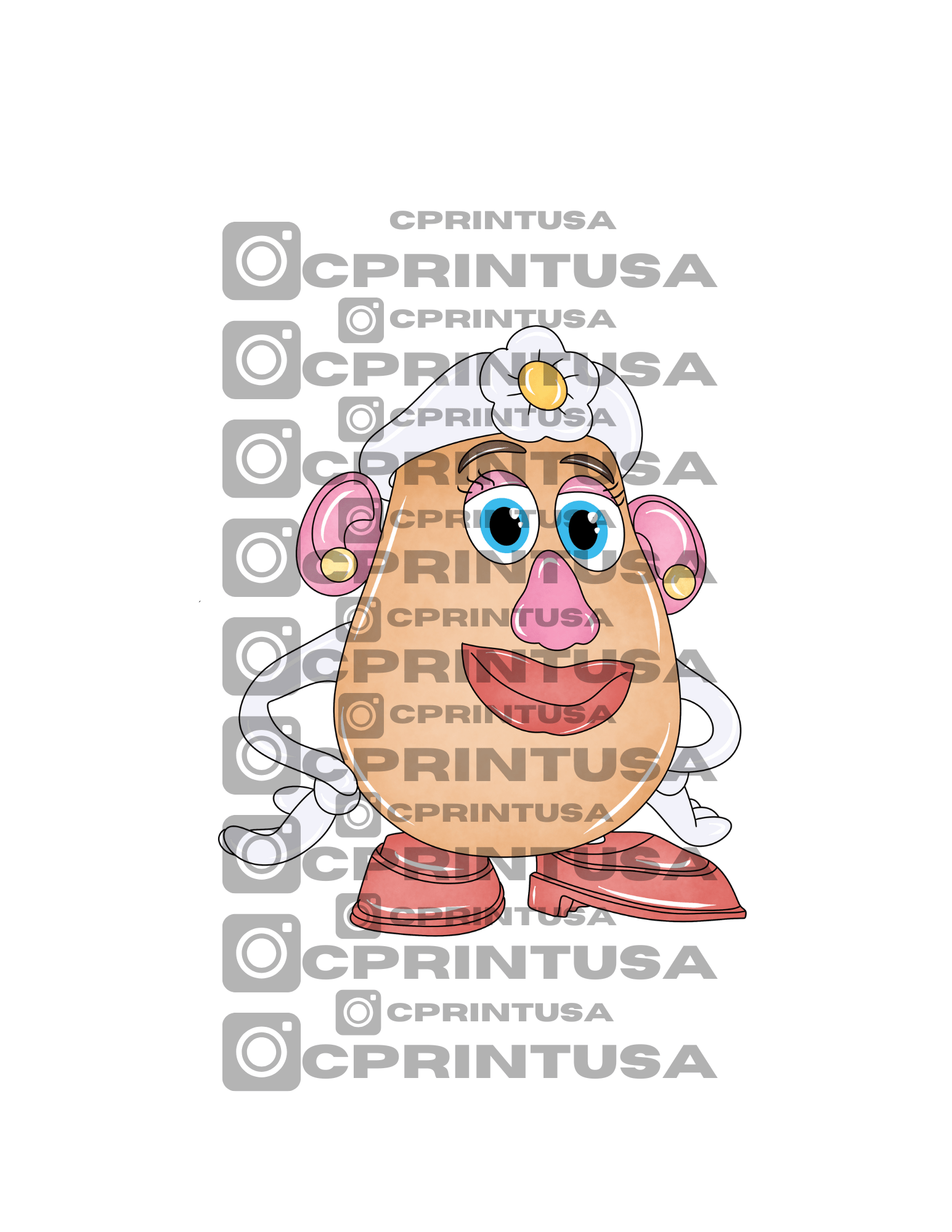TOY STORY MRS. POTATOE WATERCOLOR  CUT OUT